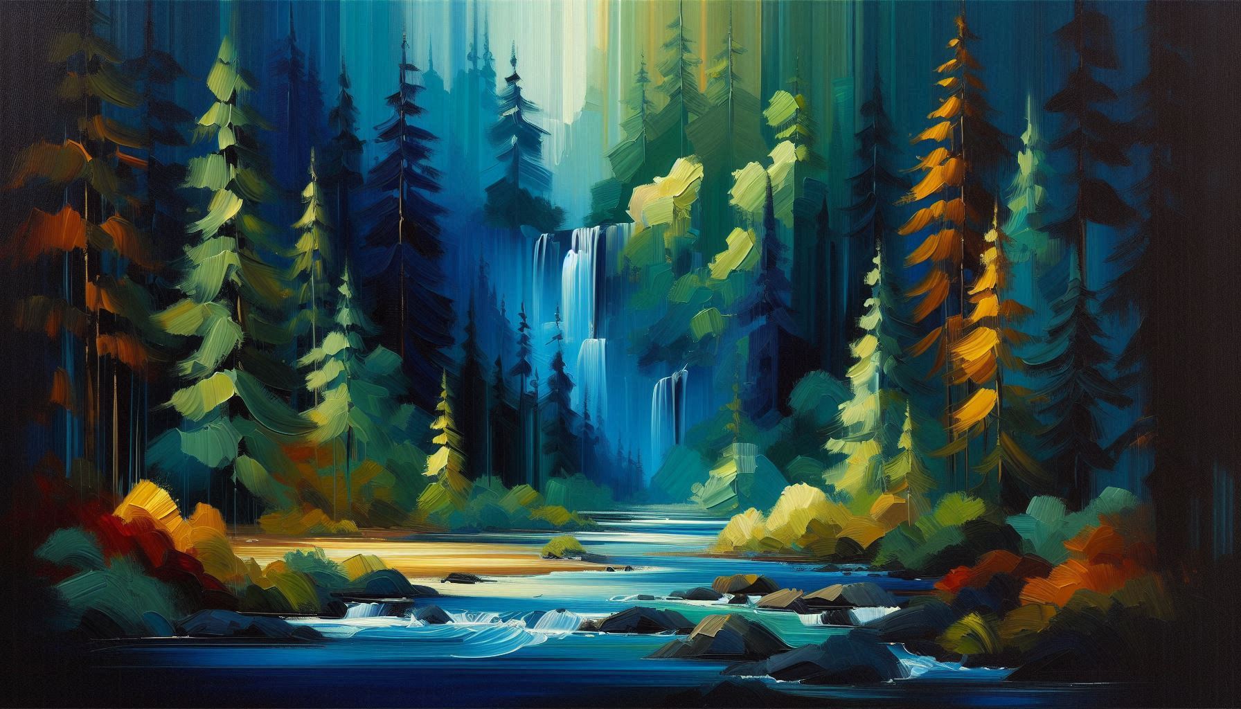 waterfall artwork